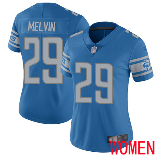 Detroit Lions Limited Blue Women Rashaan Melvin Home Jersey NFL Football #29 Vapor Untouchable->women nfl jersey->Women Jersey